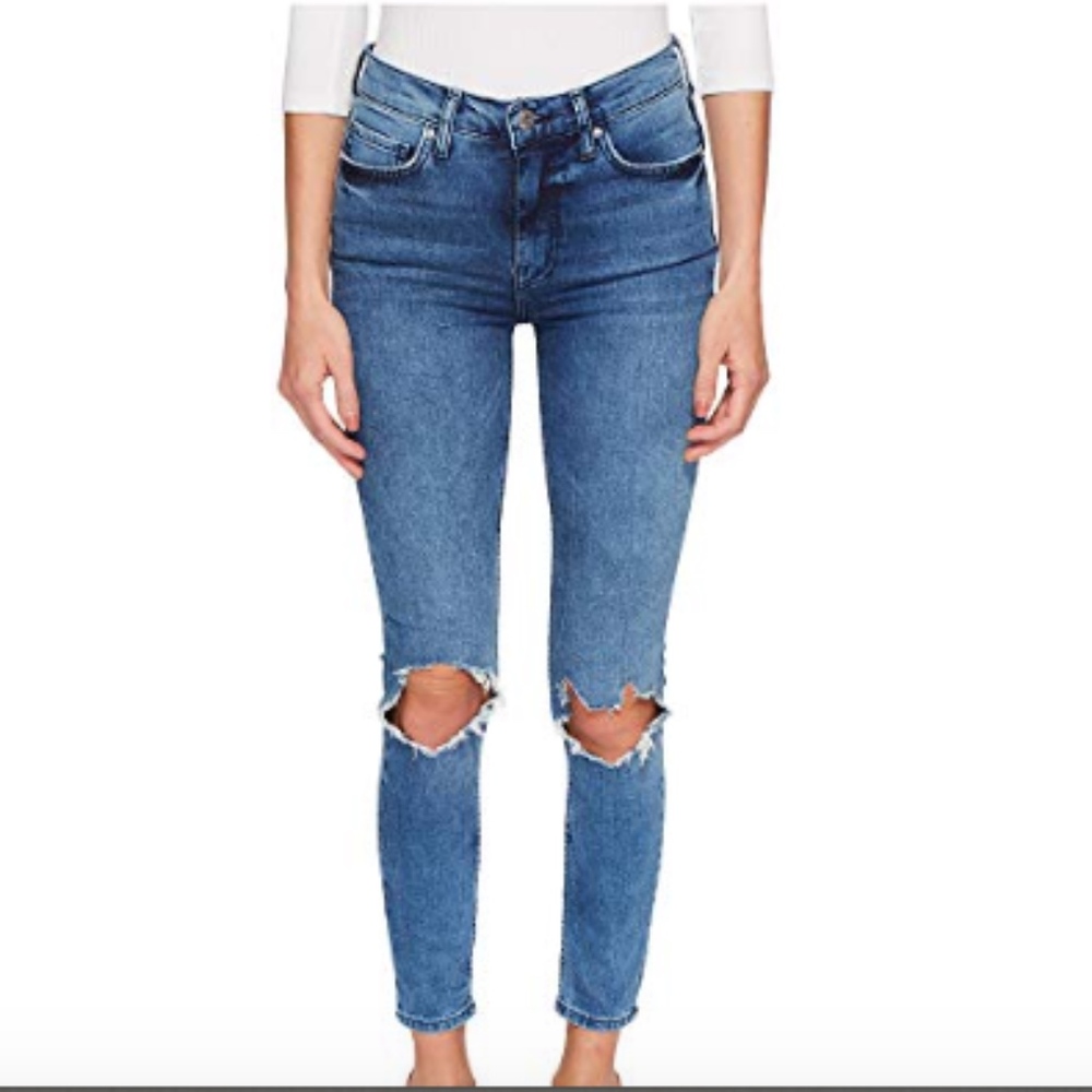 Free People High Rise Busted Skinny Jean